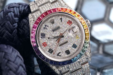 blinged out rolex replica